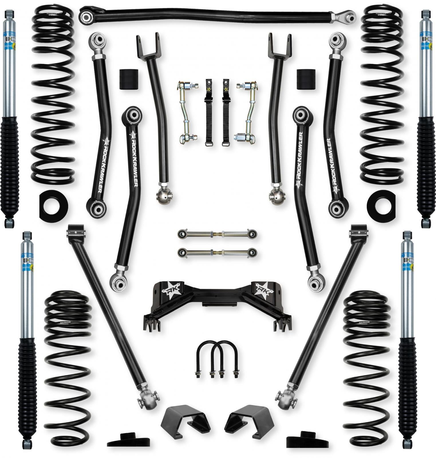 3.0 Inch Pro X Mid-Arm System for Jeep Gladiator JT Gas Models With Bilstein Shocks Rock Krawler