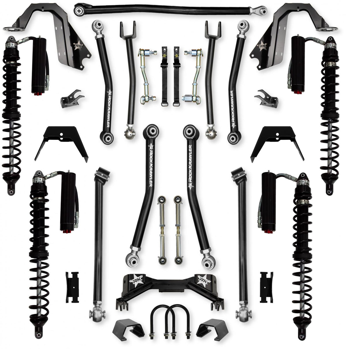 3.0 Inch Pro X Coilover Mid-Arm Suspension System for Jeep Gladiator JT Gas Models Trail Runner System Stage 2 Rock Krawler