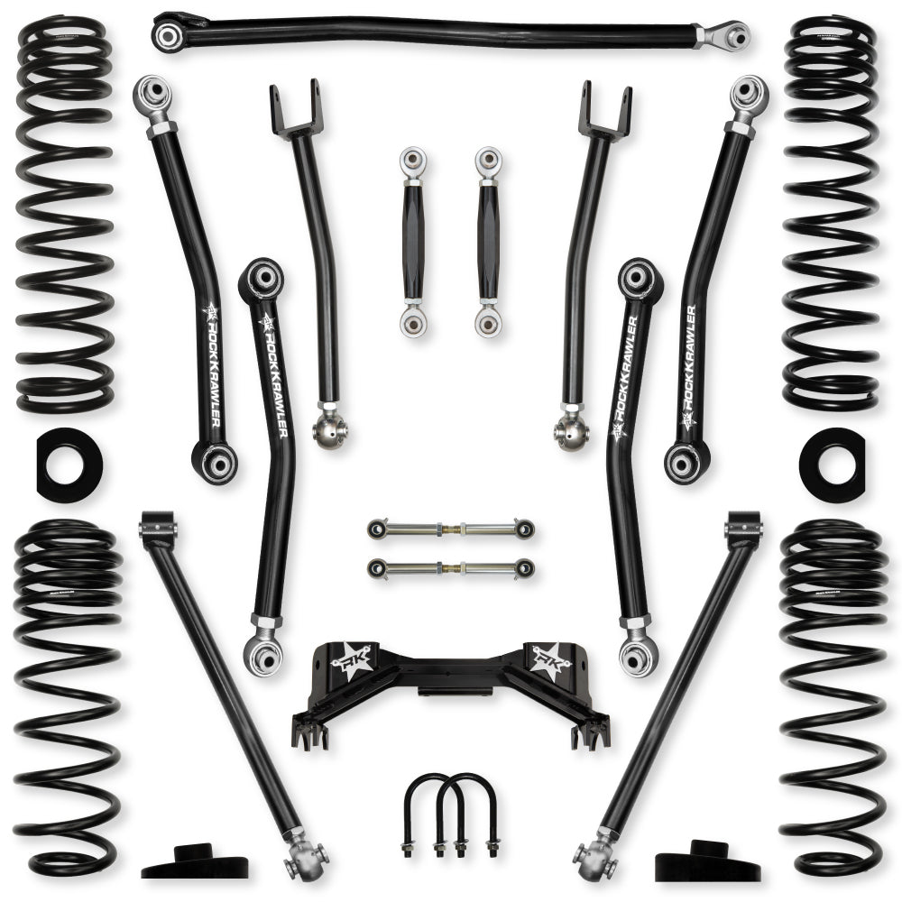 3.0 Inch Pro X No Limits Mid-Arm Suspension System for Jeep Gladiator JT Gas Models With No Shocks Rock Krawler