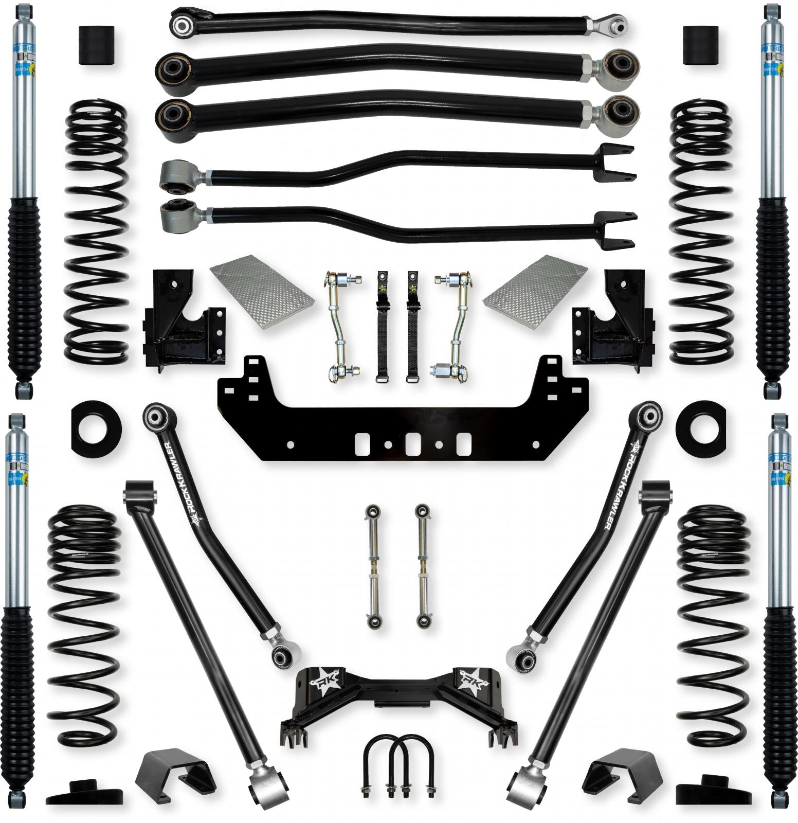 3.0 Inch Silverback Long-Arm Suspension System for Jeep Gladiator JT Gas Models With Bilstein Shocks Rock Krawler