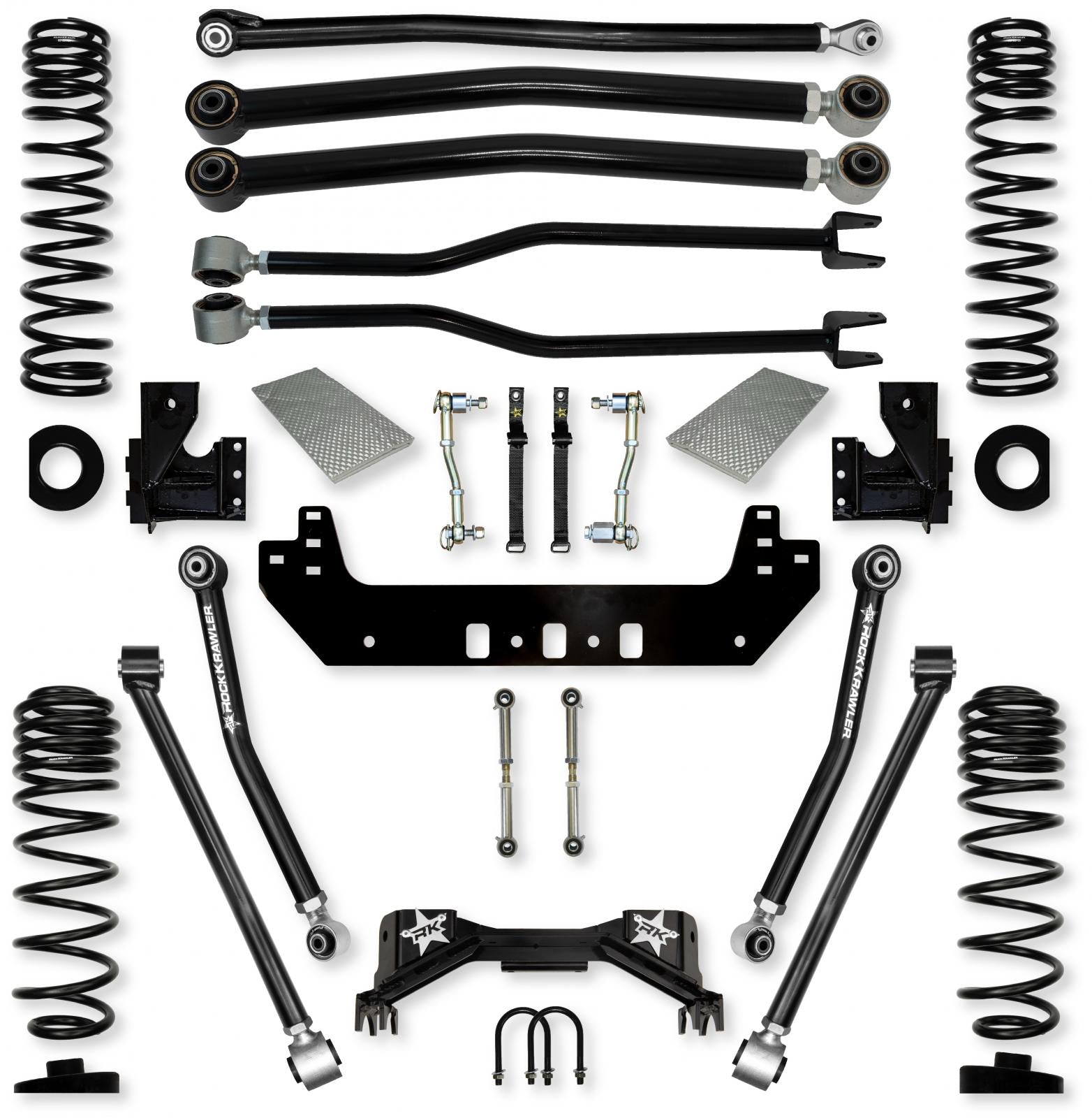 3.0 Inch Silverback Long-Arm Suspension System for Jeep Gladiator JT Gas Models With No Shocks Rock Krawler