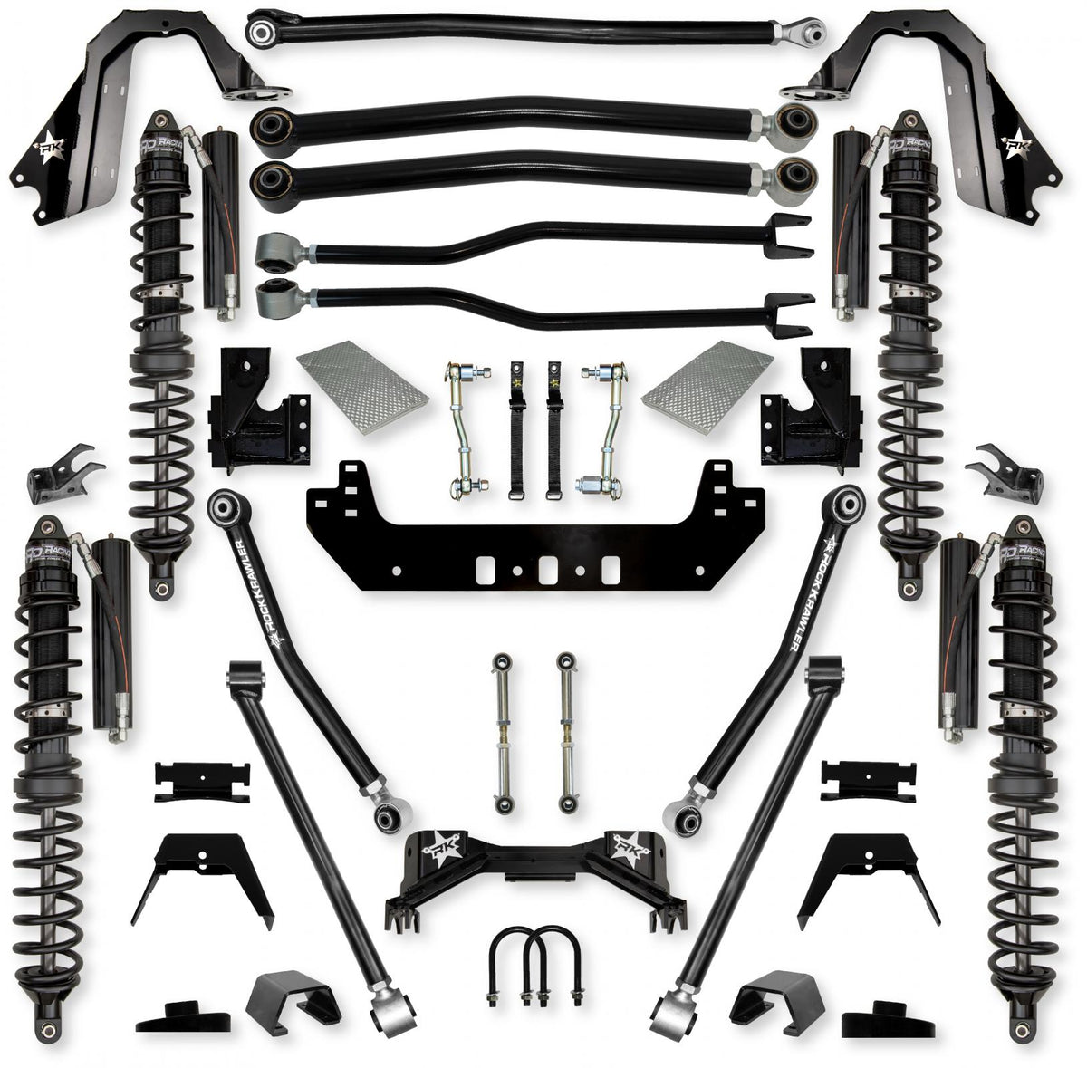 3.0 Inch Silverback Coilover Long-Arm Suspension System for Jeep Gladiator JT Gas Models Trail Runner System Stage 1 Rock Krawler