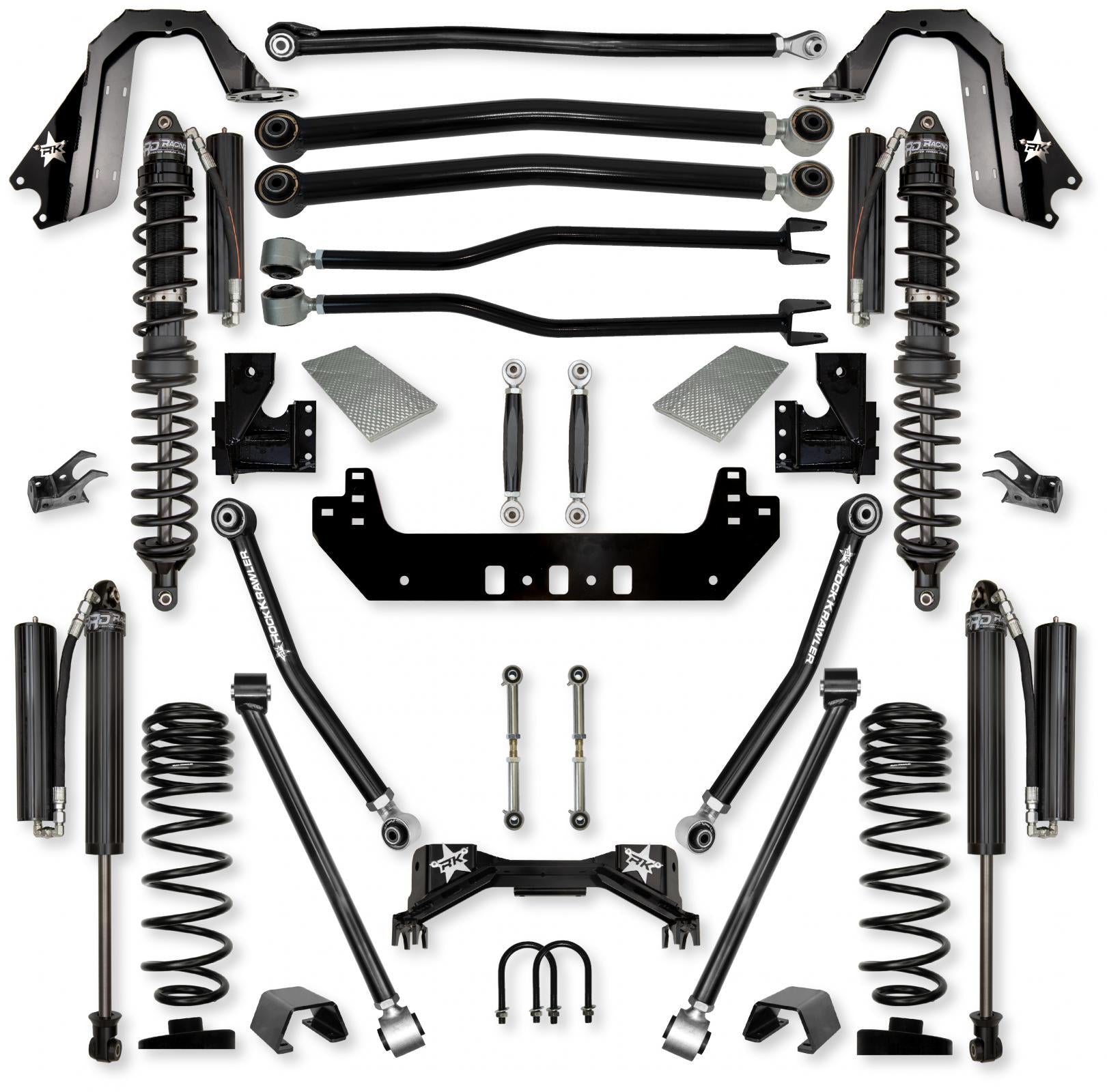 3.0 Inch Silverback Coilover No Limits Long-Arm Suspension System for Jeep Gladiator Gas Models Comp Stage 1 Rock Krawler