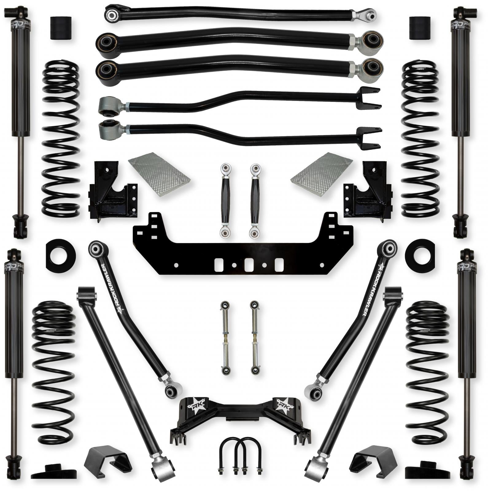 3.0 Inch Silverback No Limits Long-Arm Suspension System for Jeep Gladiator Gas Models With IFP Shocks Rock Krawler