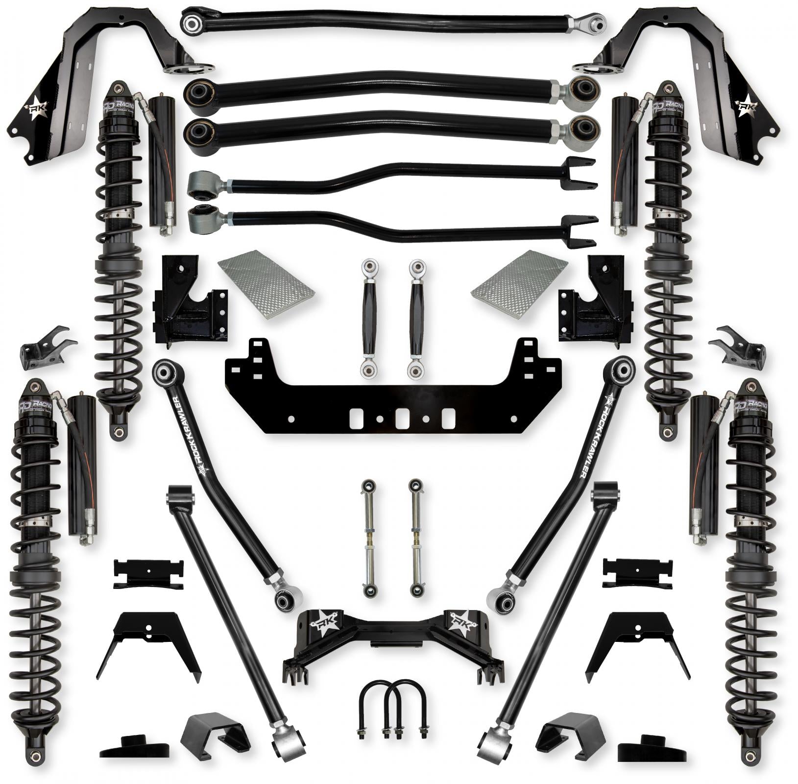 3.0 Inch Silverback Coilover No Limits Long-Arm Suspension System for Jeep Gladiator Gas Models Trail Runner System Stage 1 Rock Krawler