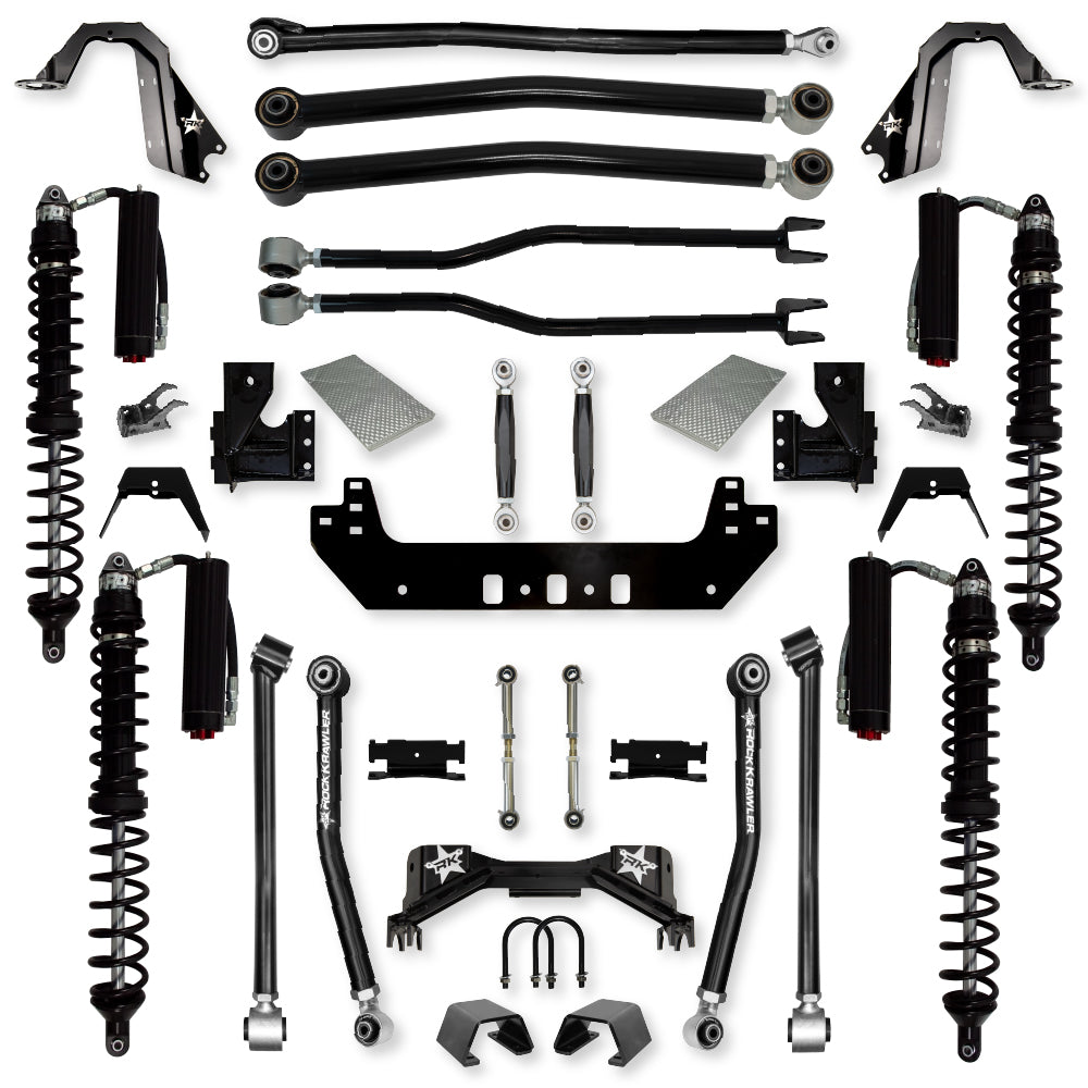 3.0 Inch Silverback Coilover No Limits Long-Arm Suspension System for Jeep Gladiator Gas Models Trail Runner System Stage 2 Rock Krawler