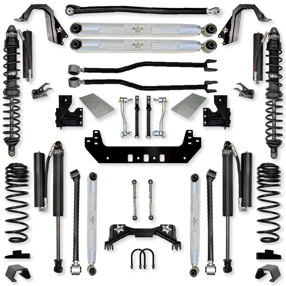 3.0 Inch Silverback Pro Elite Coilover Long-Arm Suspension System for Jeep Gladiator Gas Models Comp Stage 1 Rock Krawler