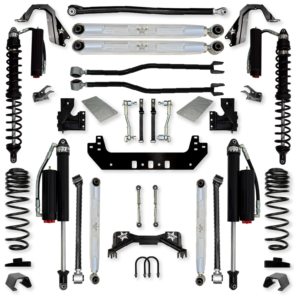 3.0 Inch Silverback Pro Elite Coilover Long-Arm Suspension System for Jeep Gladiator Gas Models Comp System Stage 2 Rock Krawler