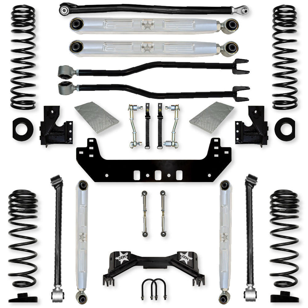 3.0 Inch Silverback Pro Elite Long-Arm Suspension System for Jeep Gladiator Gas Models With No Shocks Rock Krawler