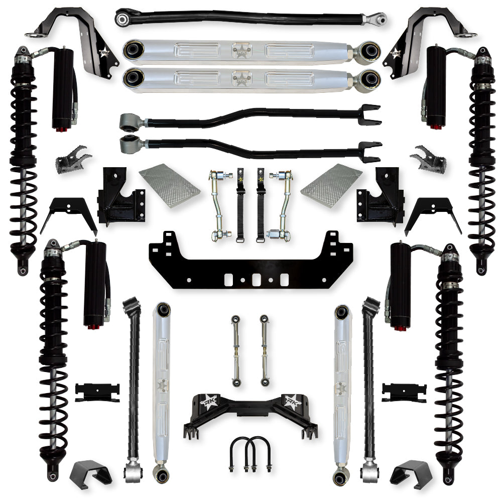 3.0 Inch Silverback Pro Elite Coilover Long-Arm Suspension System for Jeep Gladiator Gas Models Trail Runner System Stage 2 Rock Krawler