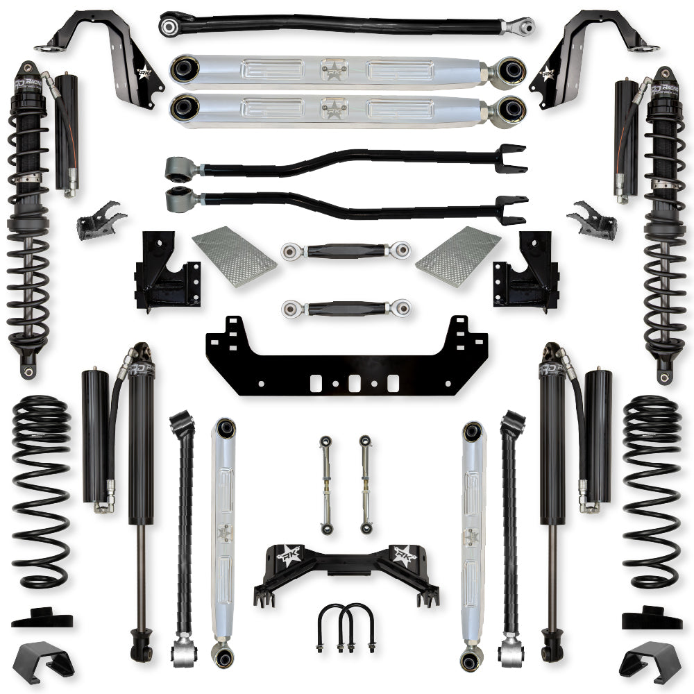 3.0 Inch Silverback Pro Elite Coilover No Limits Long-Arm Suspension System for Jeep Gladiator Gas Models Comp Stage 1 Rock Krawler