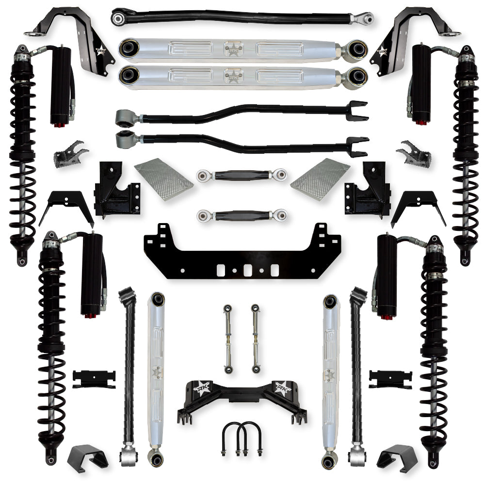 3.0 Inch Silverback Pro Elite Coilover No Limits Long-Arm Suspension System for Jeep Gladiator Gas Models Trail Runner System Stage 2 Rock Krawler