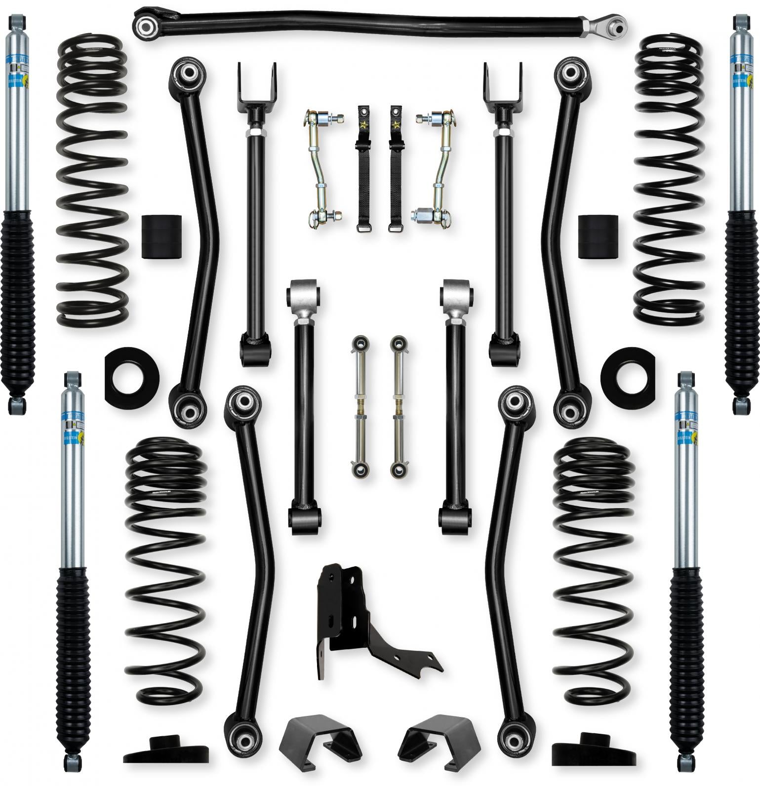 3.0 Inch Ultimate Adventure Mid-Arm Suspension System for Jeep Gladiator JT Gas Models With Bilstein Shocks Rock Krawler