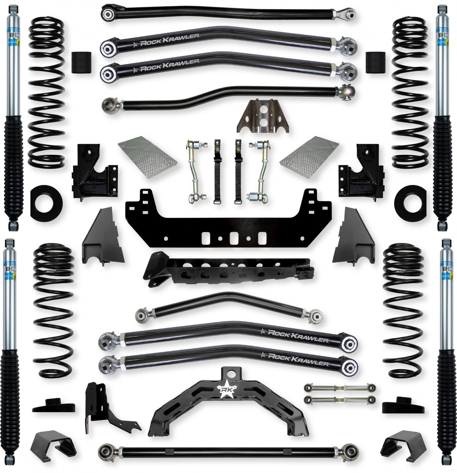 3.0 Inch X-Factor X2 Long-Arm Suspension System for Jeep Gladiator JT Gas Models With Bilstein Shocks Rock Krawler