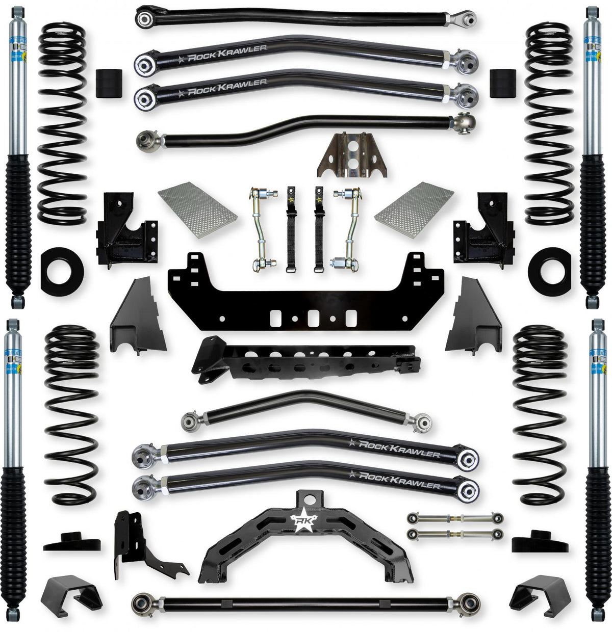 3.0 Inch X-Factor X2 Long-Arm Suspension System for Jeep Gladiator JT Diesel Models With Bilstein Shocks Rock Krawler