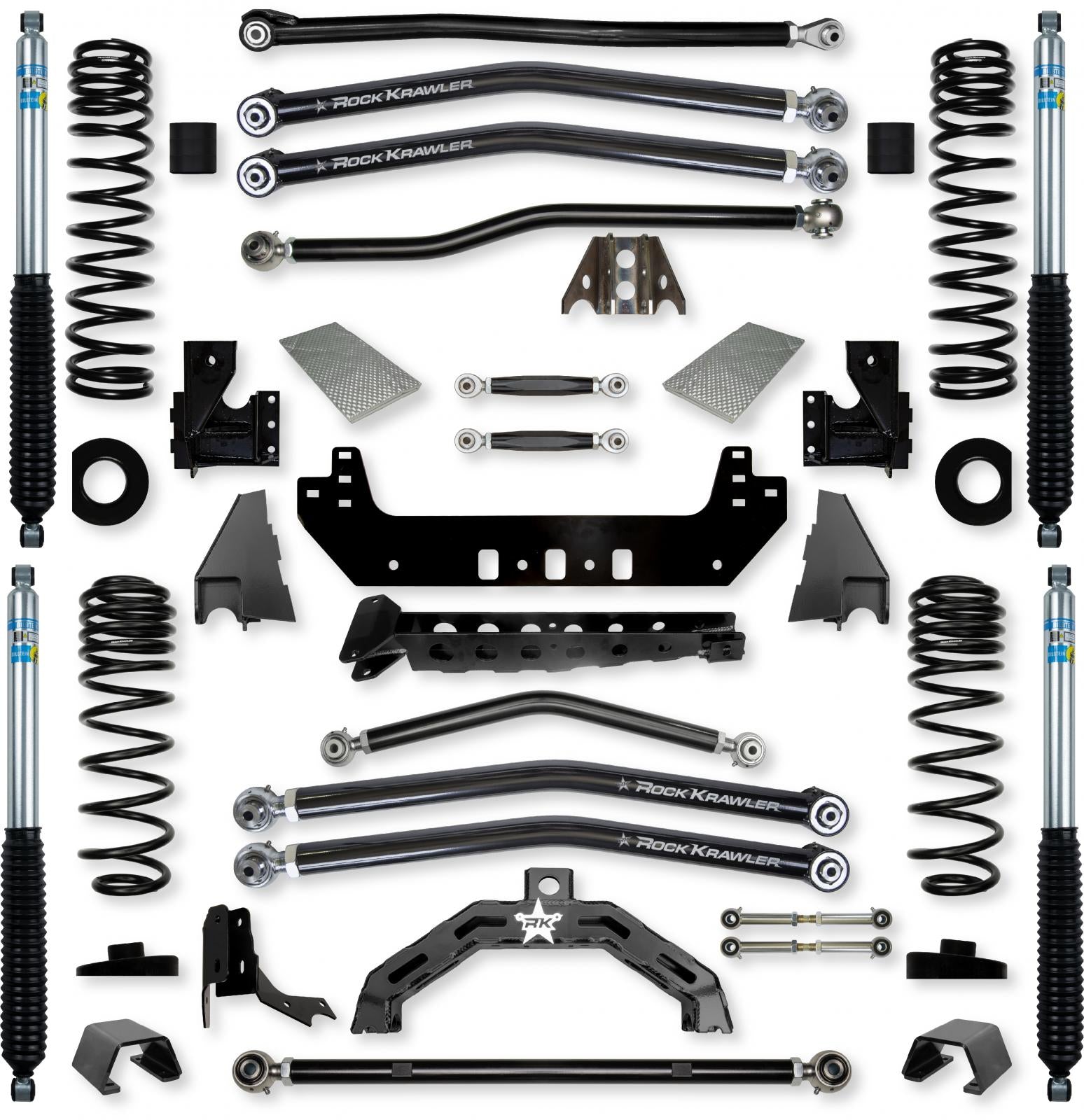 3.0 Inch X-Factor X2 No Limits Long-Arm Suspension System for Jeep Gladiator JT Rubicon Gas Models With Bilstein Shocks Rock Krawler
