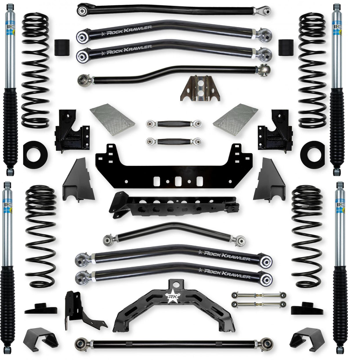 3.0 Inch X-Factor X2 No Limits Long-Arm Suspension System for Jeep Gladiator JT Rubicon Diesel Models With Bilstein Shocks Rock Krawler