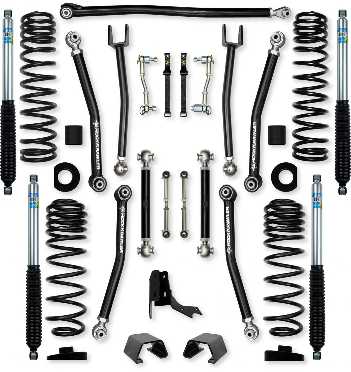 3.0 Inch X-Factor Mid-Arm System for Jeep Gladiator JT Gas Models With Bilstein Shocks Rock Krawler