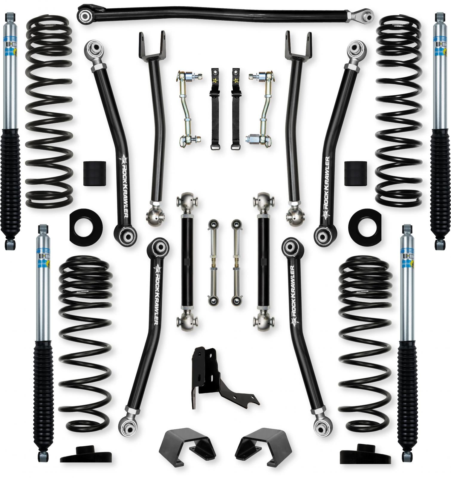 3.0 Inch X-Factor Mid-Arm Suspension System for Jeep Gladiator JT Diesel Models With Bilstein Shocks Rock Krawler