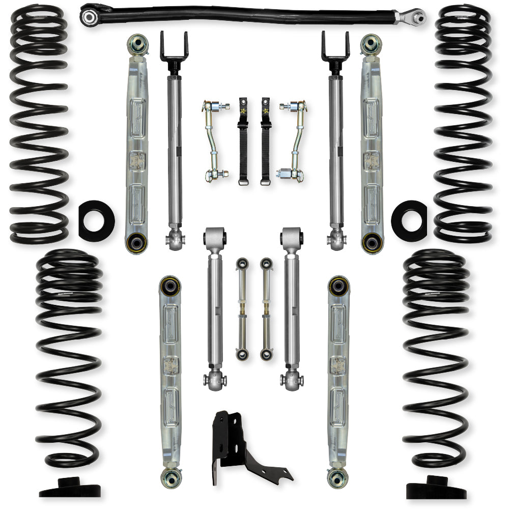 3.0 Inch X-Factor Pro Elite Mid-Arm Suspension System for Jeep Gladiator JT Diesel Models With No Shocks Rock Krawler