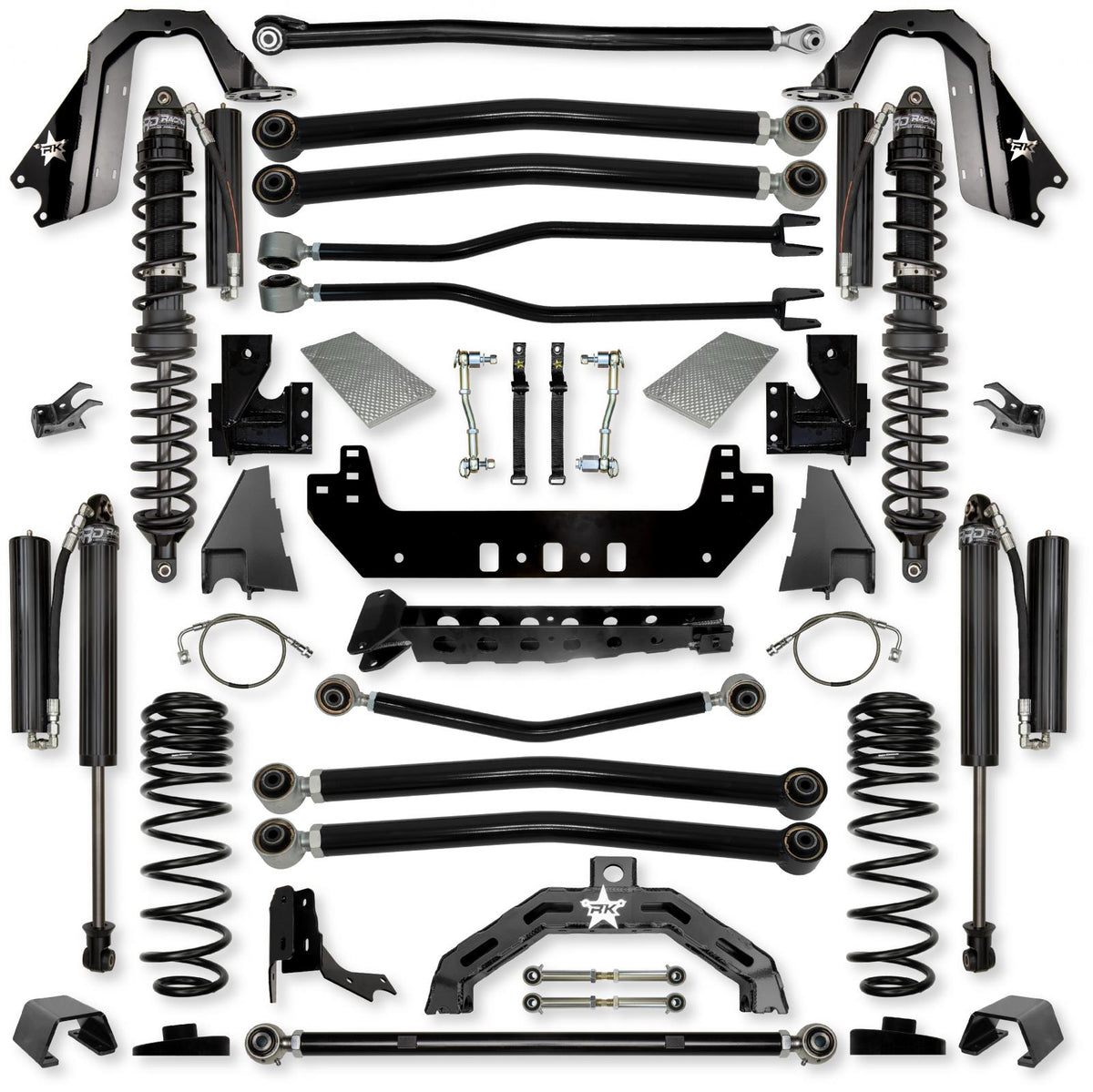 4.5 Inch Adventure X2 Coilover Long-Arm Suspension System for Jeep Gladiator JT Gas Models Comp Stage 1 Rock Krawler