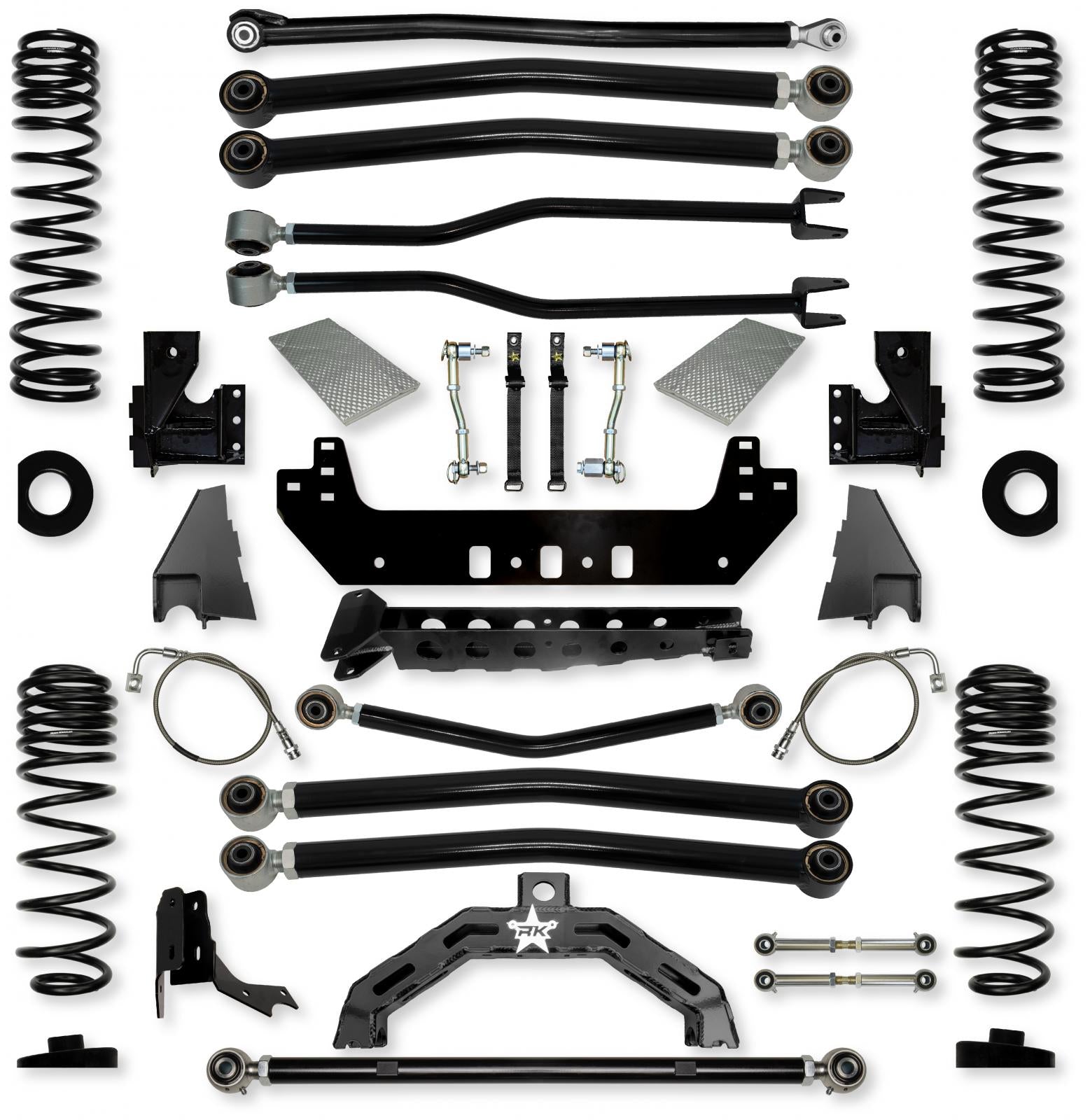 4.5 Inch Adventure X2 Long-Arm Suspension System for Jeep Gladiator JT Diesel Models With No Shocks Rock Krawler