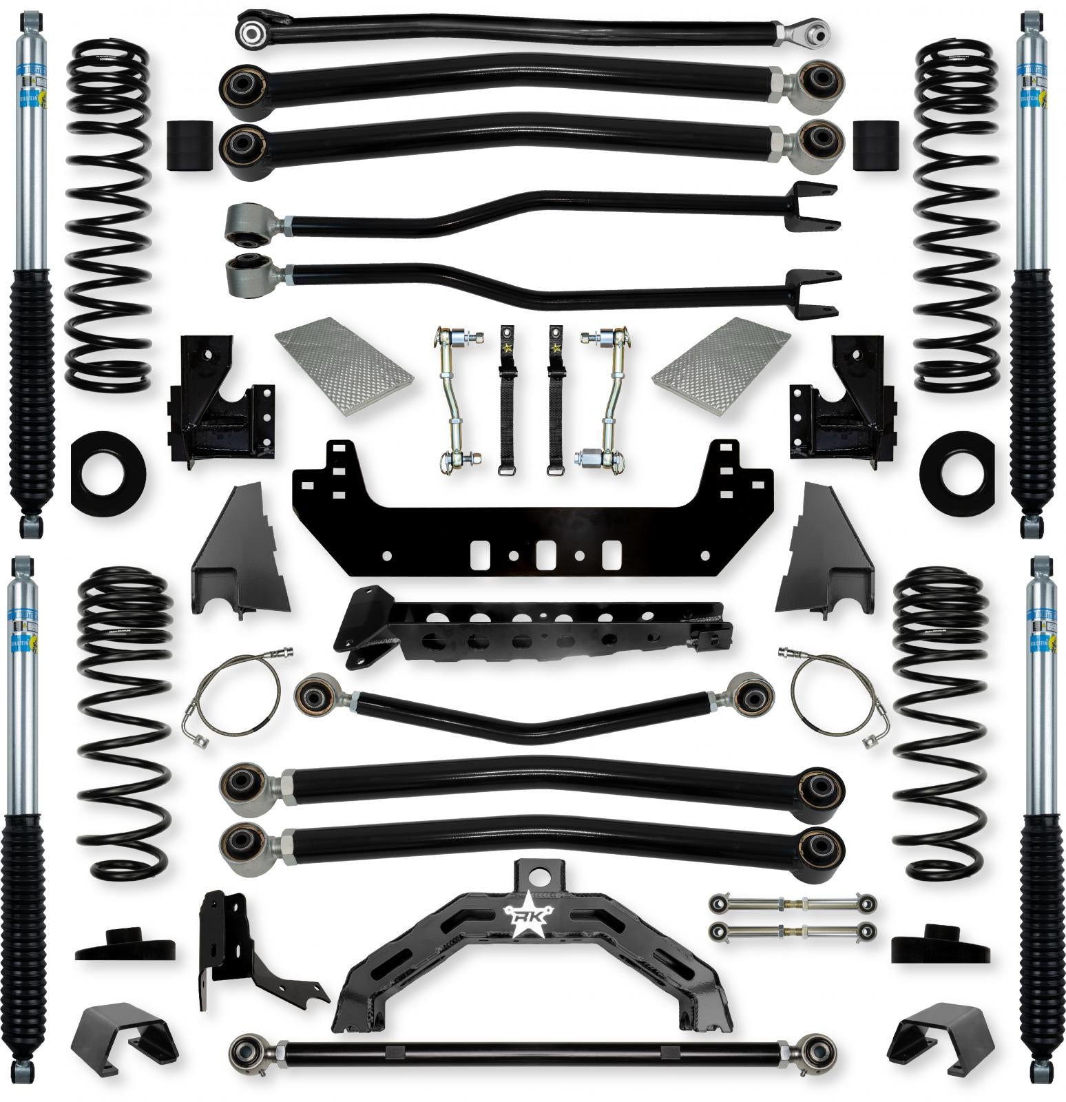 4.5 Inch Adventure X2 Long-Arm Suspension System for Jeep Gladiator JT Diesel Models With Bilstein Shocks Rock Krawler