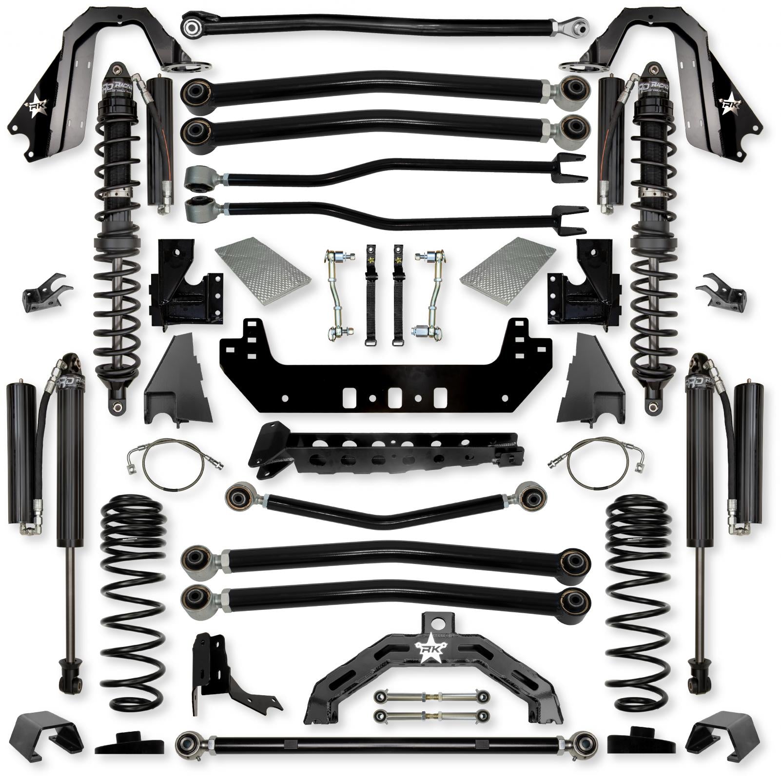 4.5 Inch Adventure X2 Coilover Long-Arm Suspension System for Jeep Gladiator JT Diesel Models Comp Stage 1 Rock Krawler