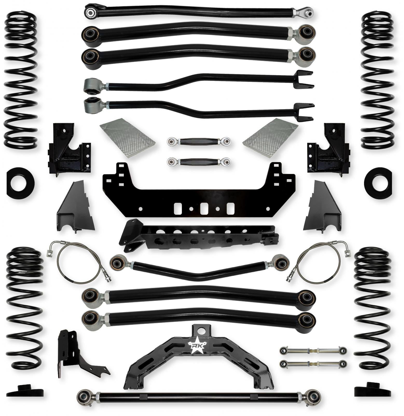 4.5 Inch Adventure X2 No Limits Long-Arm Suspension System for Jeep Gladiator JT Diesel Models With No Shocks Rock Krawler