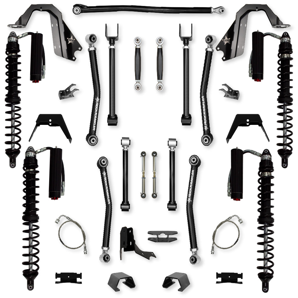 4.5 Inch Adventure X2 Coilover No Limits Long-Arm Suspension System for Jeep Gladiator JT Diesel Models Trail Runner System Stage 2 Rock Krawler