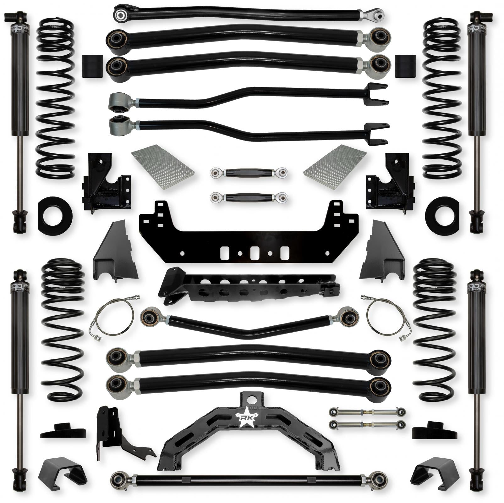 4.5 Inch Adventure X2 No Limits Long-Arm Suspension System for Jeep Gladiator JT Gas Models With IFP Shocks Rock Krawler