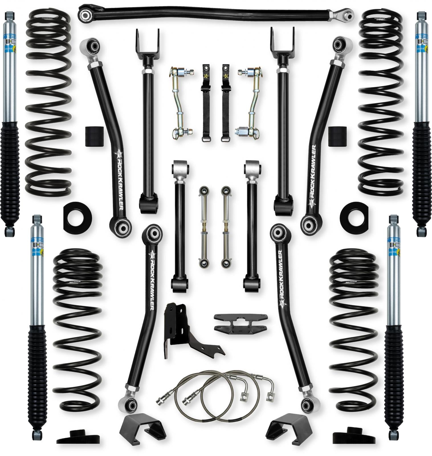 4.5 Inch Adventure X Mid-Arm Suspension System for Jeep Gladiator JT Gas Models With Bilstein Shocks Rock Krawler