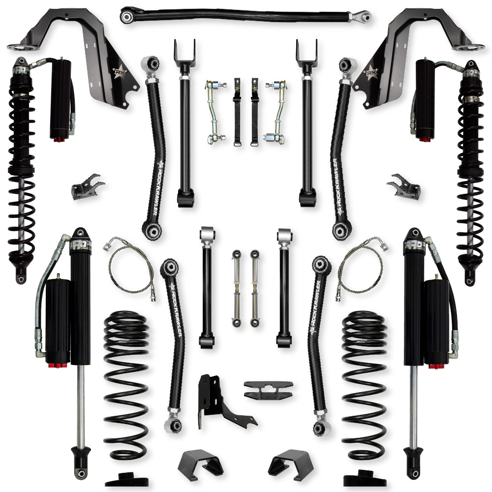 4.5 Inch Adventure X Coilover Mid-Arm Suspension System for Jeep Gladiator JT Gas Models Comp System Stage 2 Rock Krawler