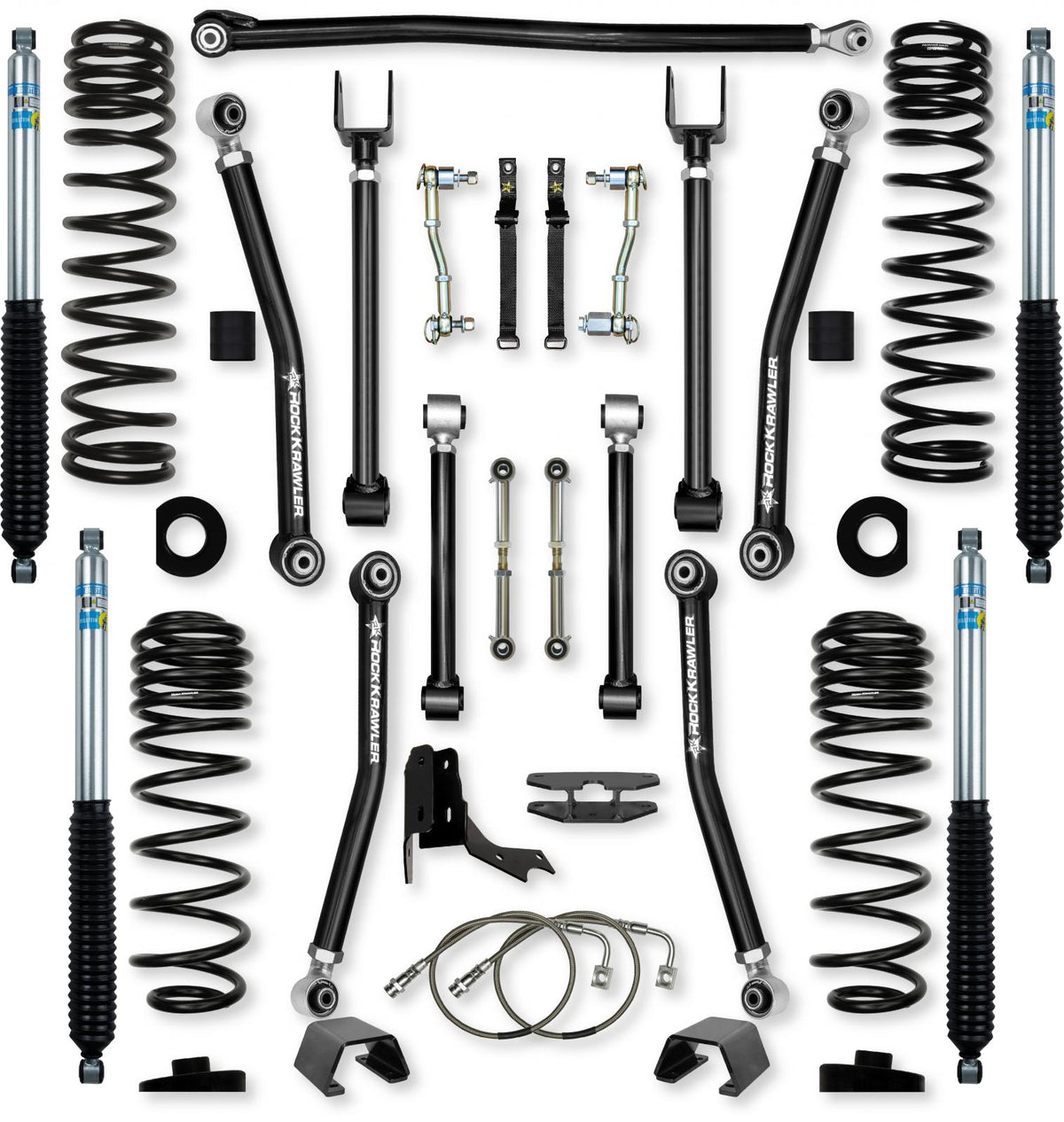 4.5 Inch Adventure X Mid-Arm Suspension System for Jeep Gladiator JT Diesel Models With Bilstein Shocks Rock Krawler