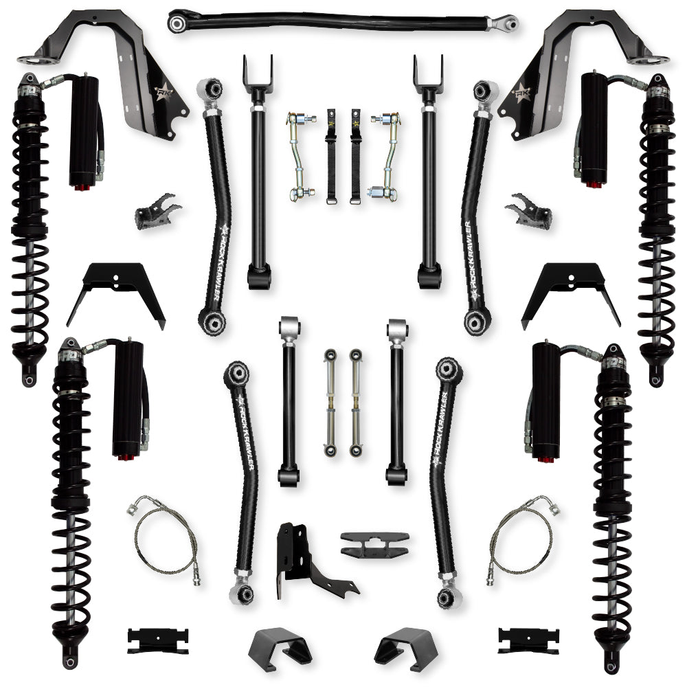 4.5 Inch Adventure X Coilover Mid-Arm Suspension System for Jeep Gladiator JT Diesel Models Trail Runner System Stage 2 Rock Krawler