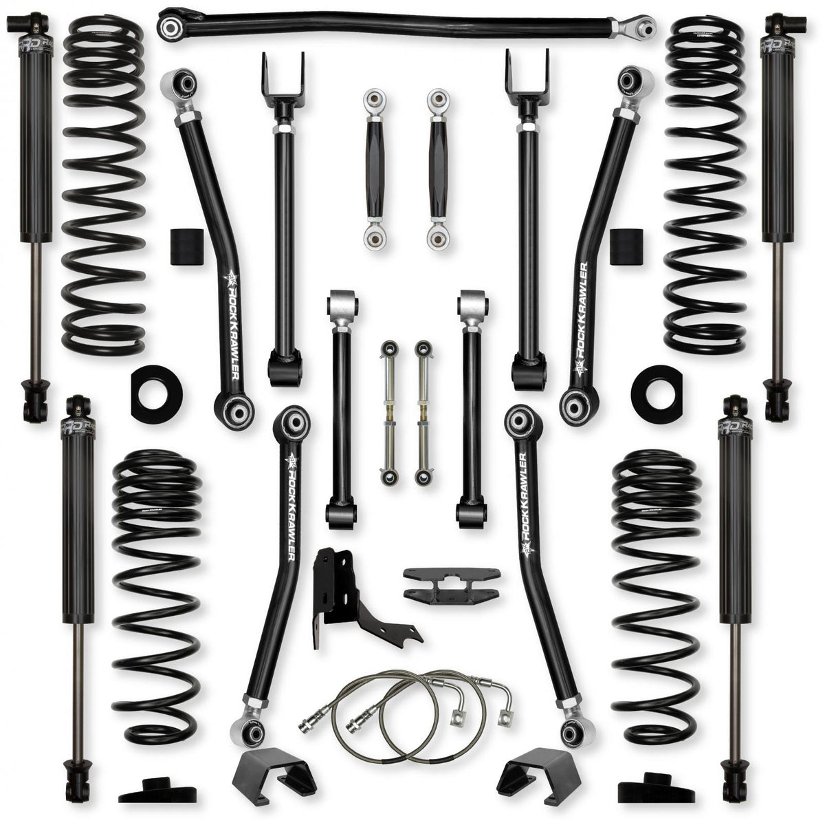 4.5 Inch Adventure X No Limits Mid-Arm Suspension System for Jeep Gladiator JT Gas Models With IFP Shocks Rock Krawler