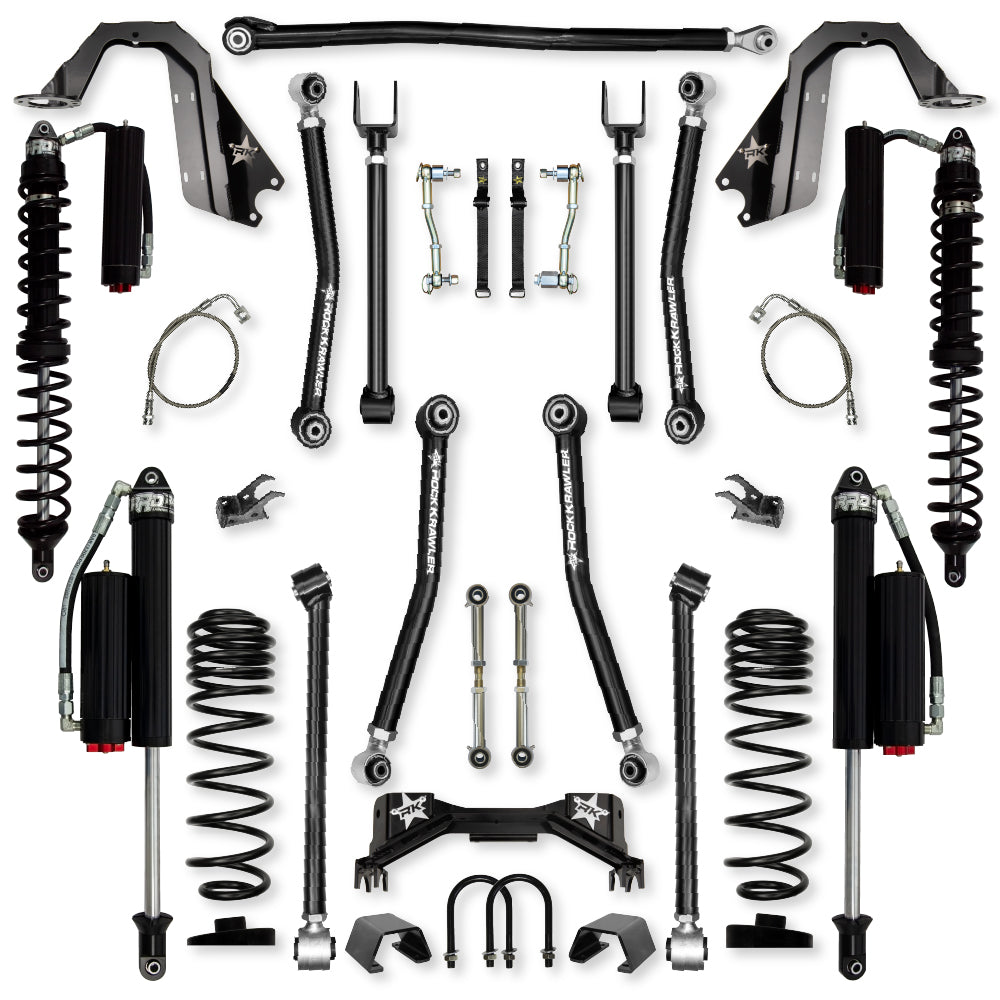 4.5 Inch Adventure X Pro Coilover Mid-Arm Suspension System for Jeep Gladiator JT Gas Models Comp System Stage 2 Rock Krawler