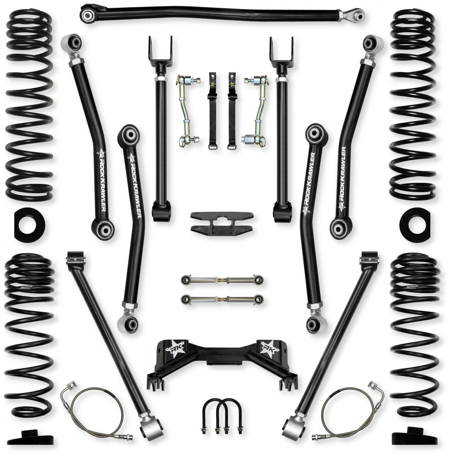 4.5 Inch Adventure X Pro Mid-Arm Suspension System for Jeep Gladiator JT Gas Models With No Shocks Rock Krawler