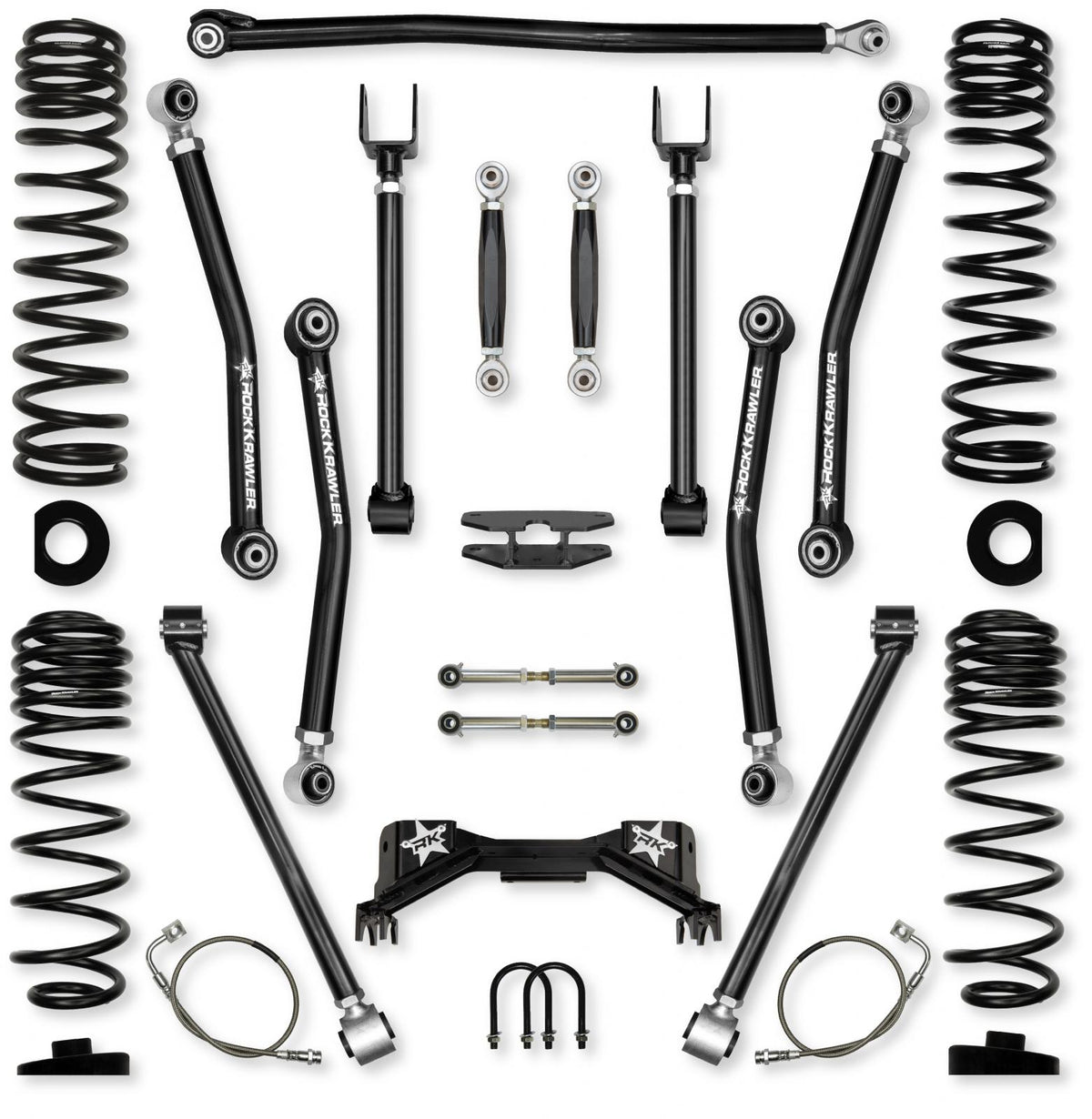 4.5 Inch Adventure X Pro No Limits Mid-Arm Suspension System for Jeep Gladiator JT Gas Models With No Shocks Rock Krawler