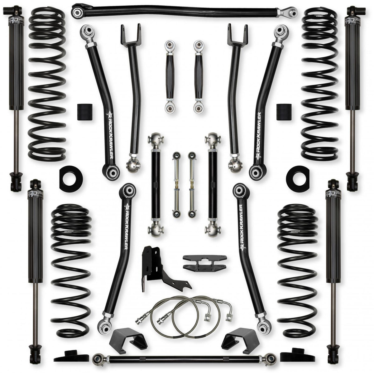 4.5 Inch X-Factor No Limits Mid-Arm Suspension System for Jeep Gladiator JT Gas Models With IFP Shocks Rock Krawler