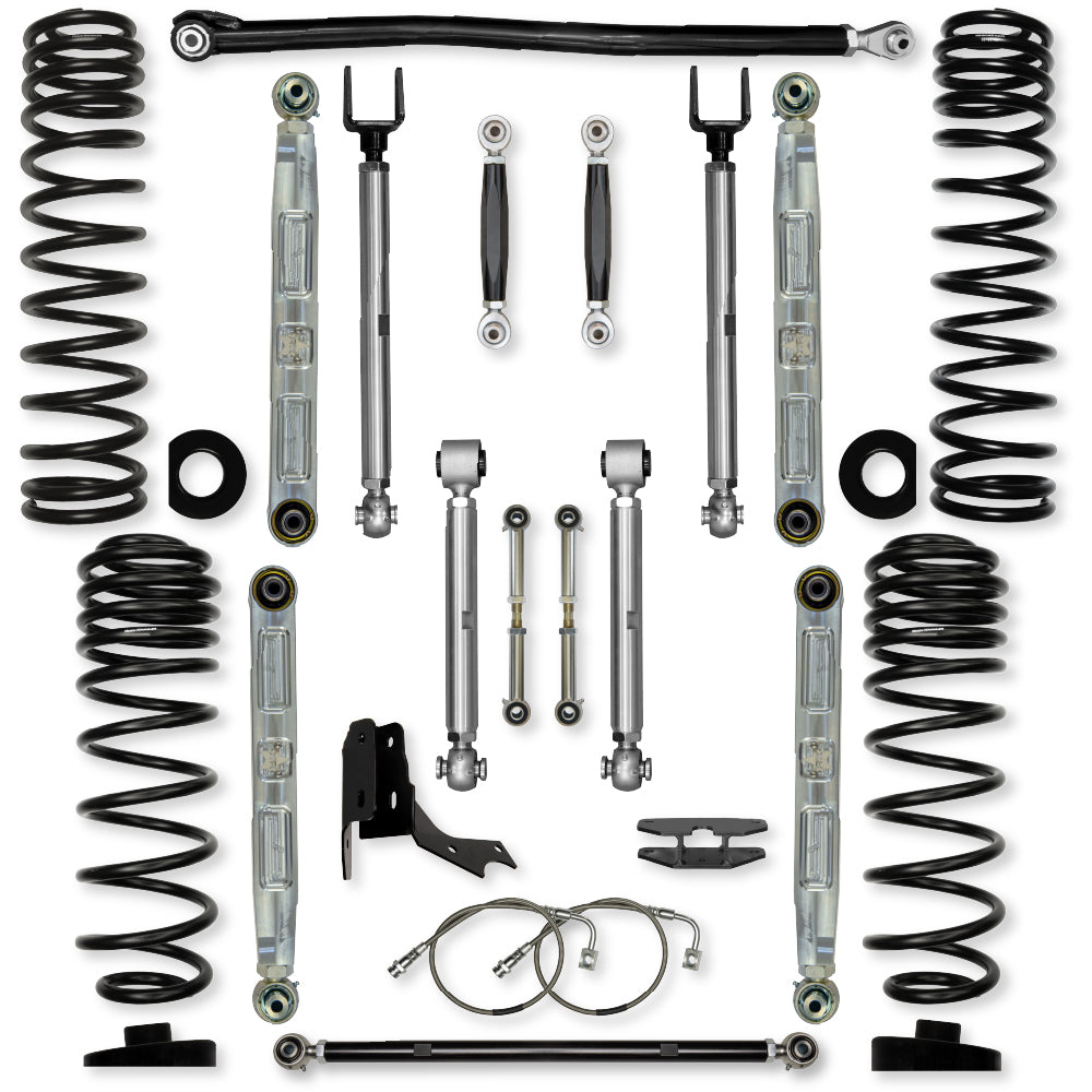 4.5 Inch X-Factor Pro Elite No Limits Mid-Arm Suspension System for Jeep Gladiator JT Diesel Models With No Shocks Rock Krawler