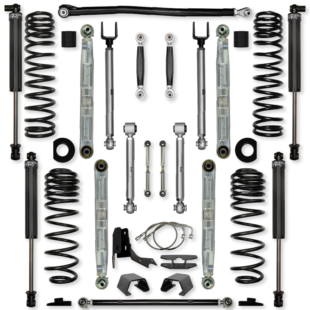 4.5 Inch X-Factor Pro Elite No Limits Mid-Arm Suspension System for Jeep Gladiator JT Diesel Models With IFP Shocks Rock Krawler