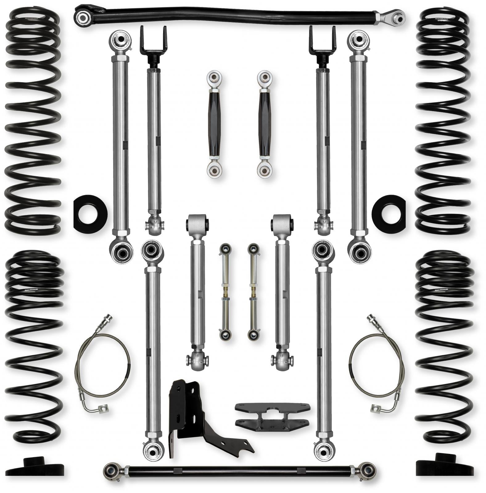 4.5 Inch X-Factor PRO No Limits Mid-Arm Suspension System for Jeep Gladiator JT Diesel Models With No Shocks Rock Krawler