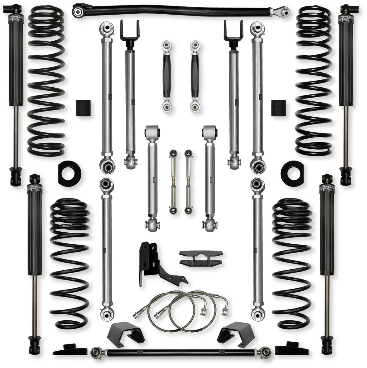 4.5 Inch X-Factor PRO No Limits Mid-Arm Suspension System for Jeep Gladiator JT Gas Models With IFP Shocks Rock Krawler