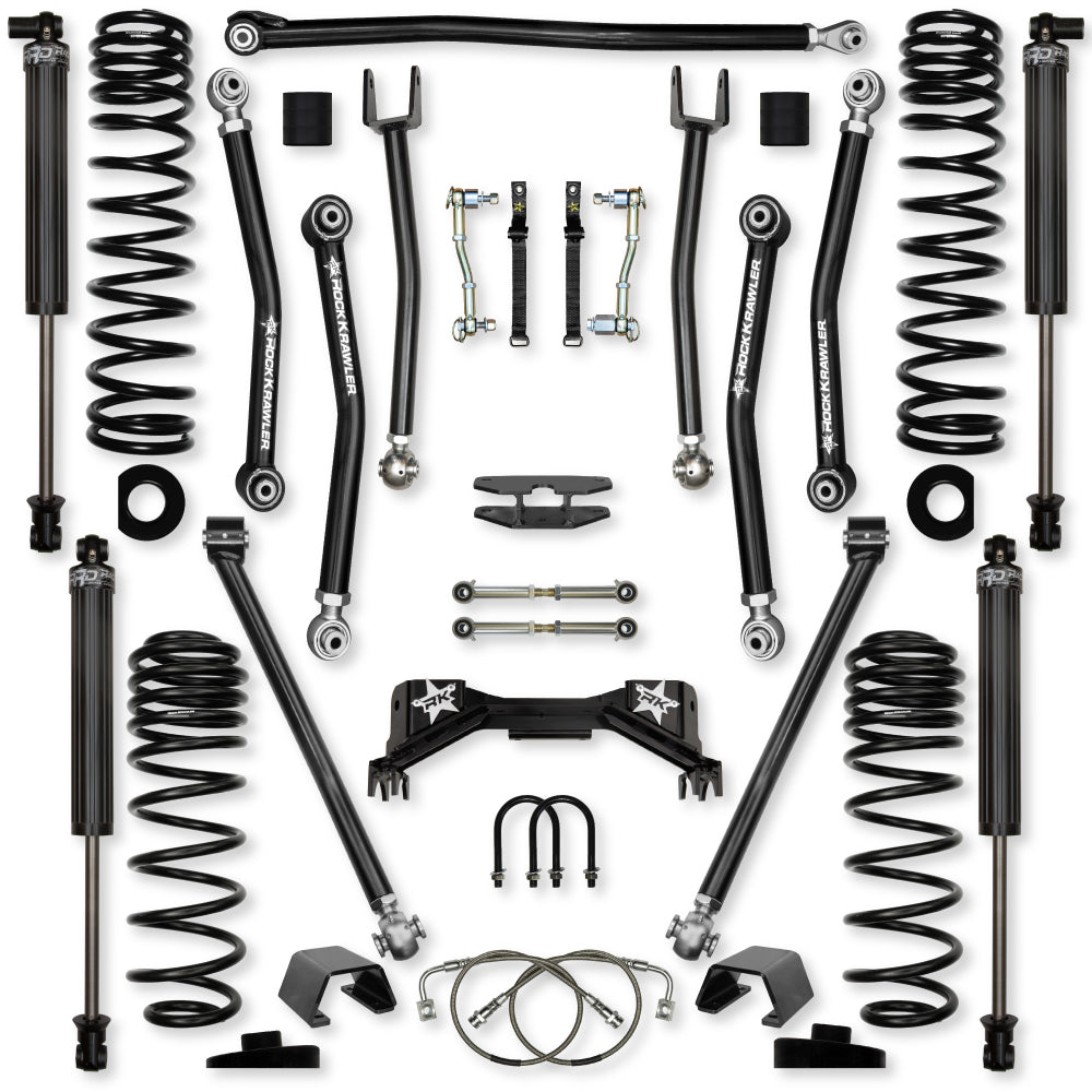 4.5 Inch Pro X Mid-Arm Suspension System for Jeep Gladiator JT Gas Models With IFP Shocks Rock Krawler