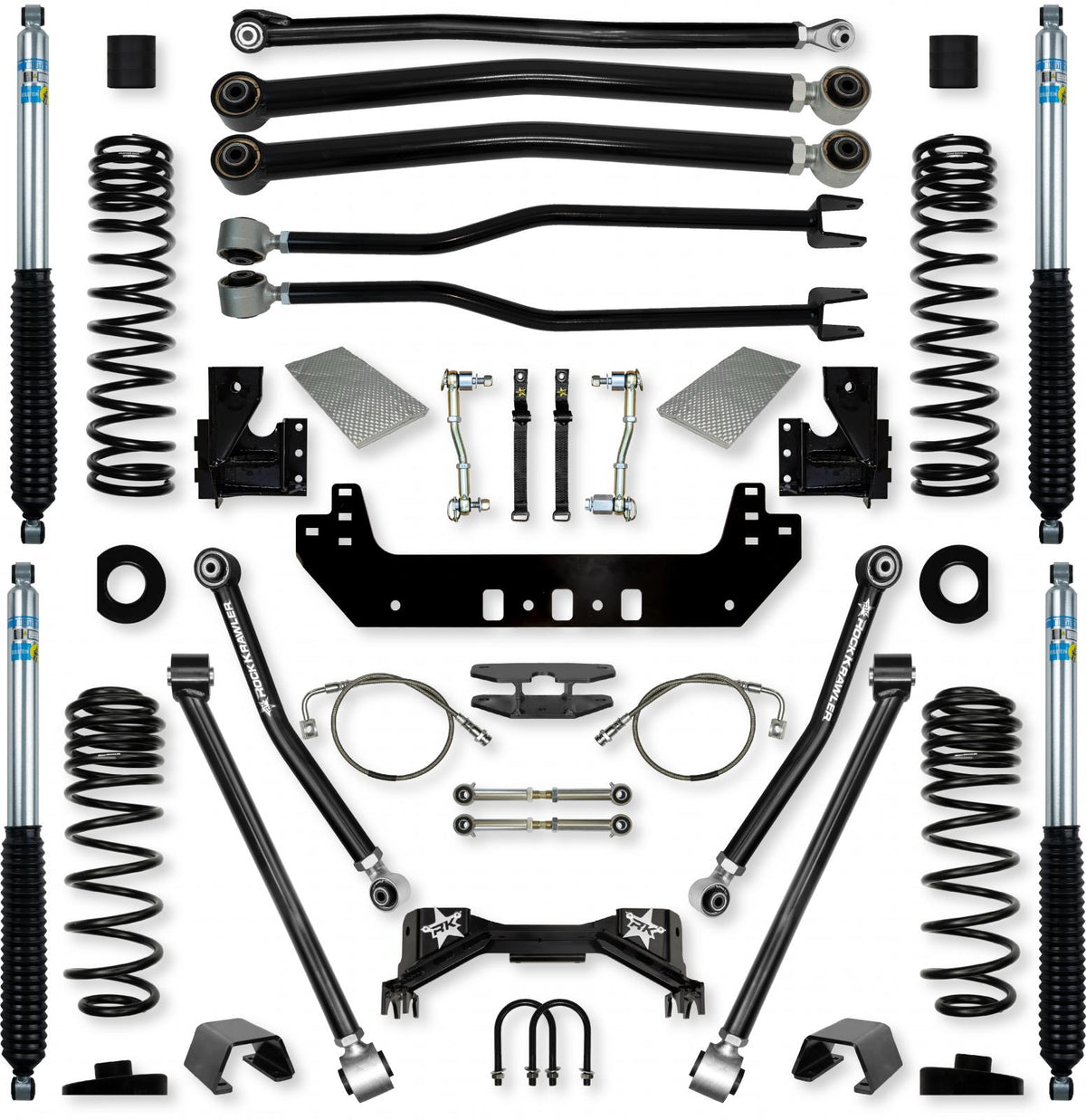 4.5 Inch Silverback Long-Arm Suspension System for Jeep Gladiator JT Gas Models With Bilstein Shocks Rock Krawler
