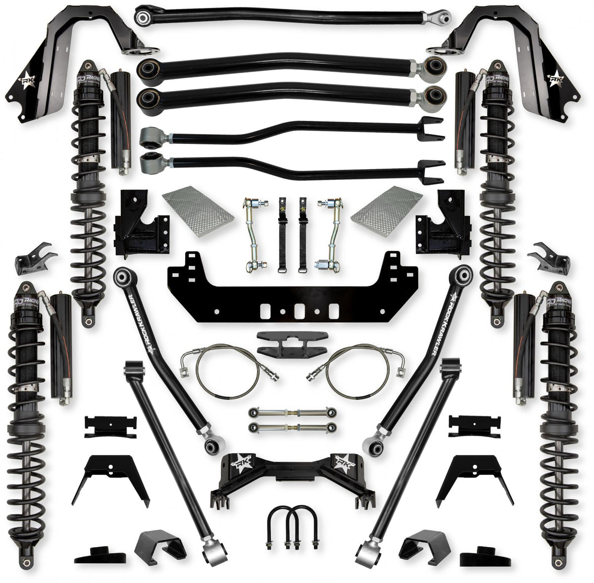 4.5 Inch Silverback Coilover Long-Arm Suspension System for Jeep Gladiator JT Gas Models Trail Runner System Stage 1 Rock Krawler
