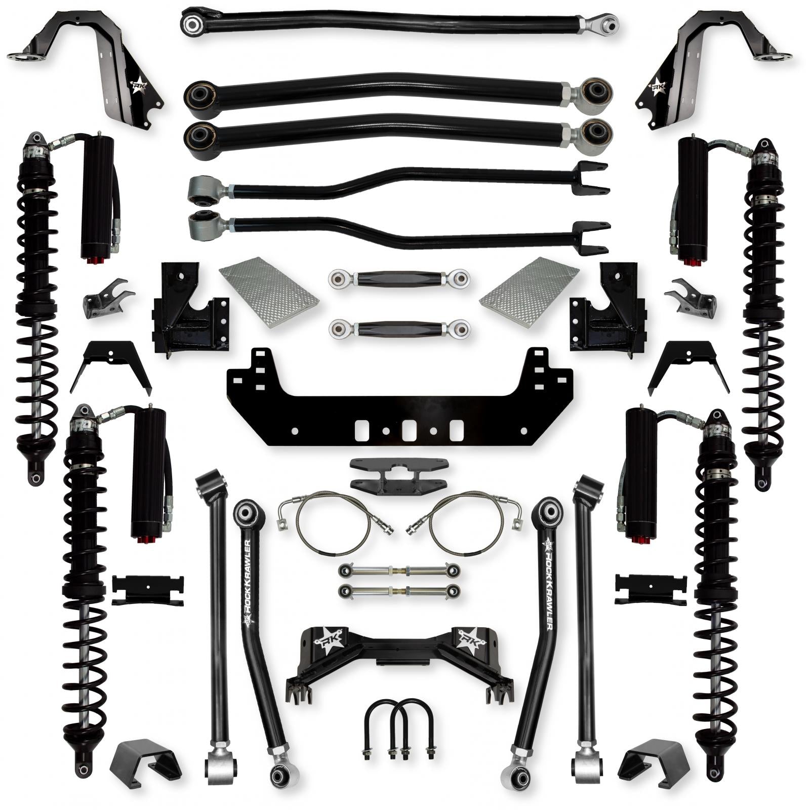 4.5 Inch Silverback Coilover No Limits Long-Arm Suspension System for Jeep Gladiator Gas Models Trail Runner System Stage 2 Rock Krawler