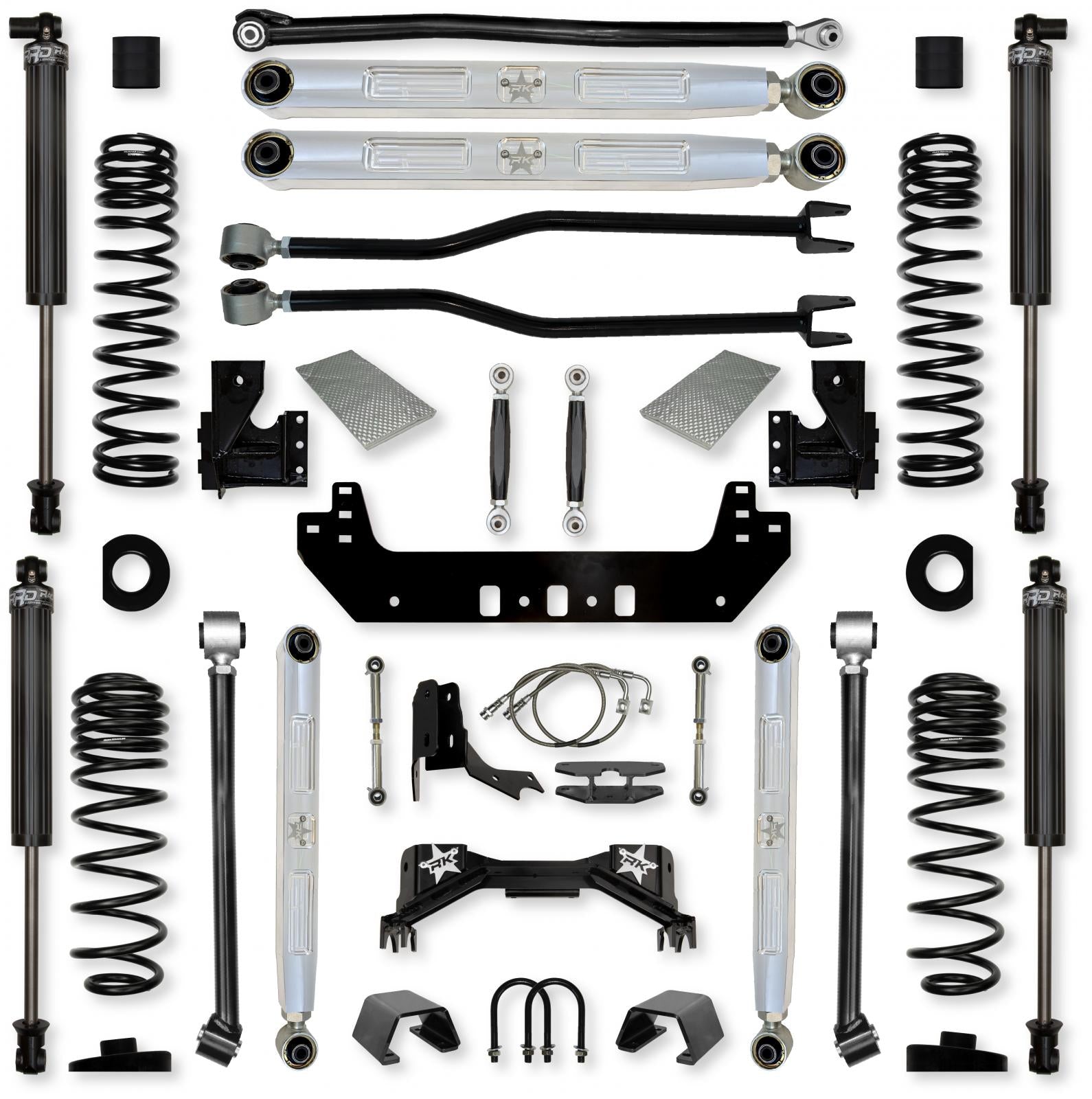4.5 Inch Silverback Pro Elite No Limits Long-Arm Suspension System for Jeep Gladiator Gas Models With IFP Shocks Rock Krawler