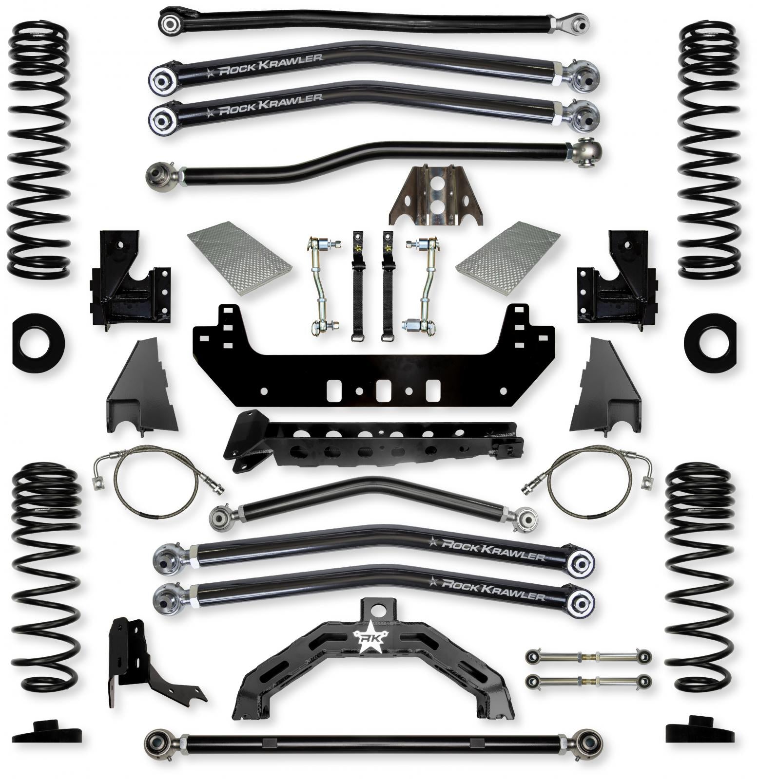 4.5 Inch X-Factor X2 Long-Arm Suspension System for Jeep Gladiator JT Diesel Models With No Shocks Rock Krawler
